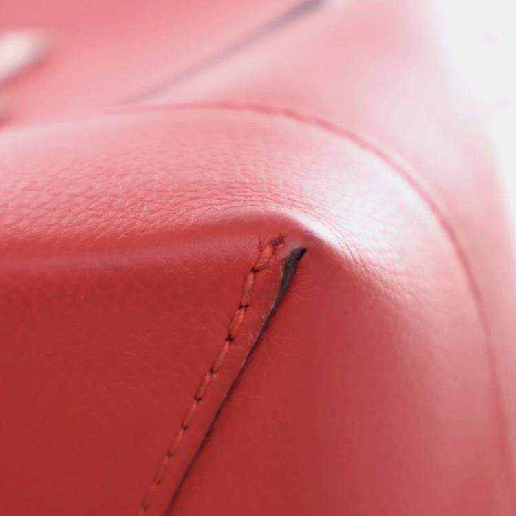 Pre Owned Louis Vuitton Red Calfskin Lockme Backpack