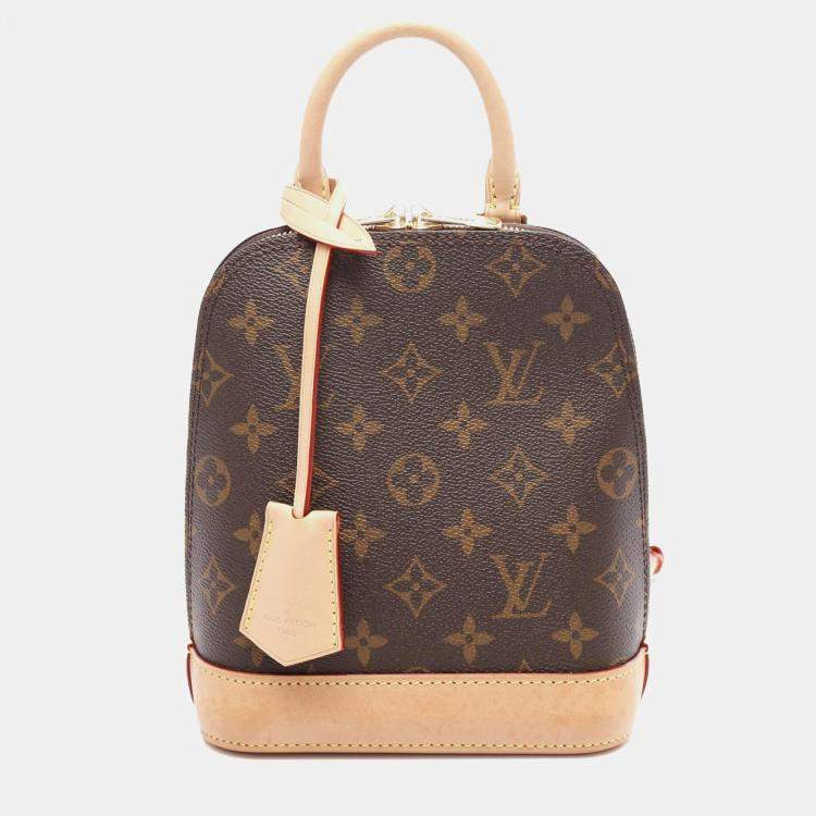 Pre Owned Louis Vuitton Brown Monogram Alma Backpack