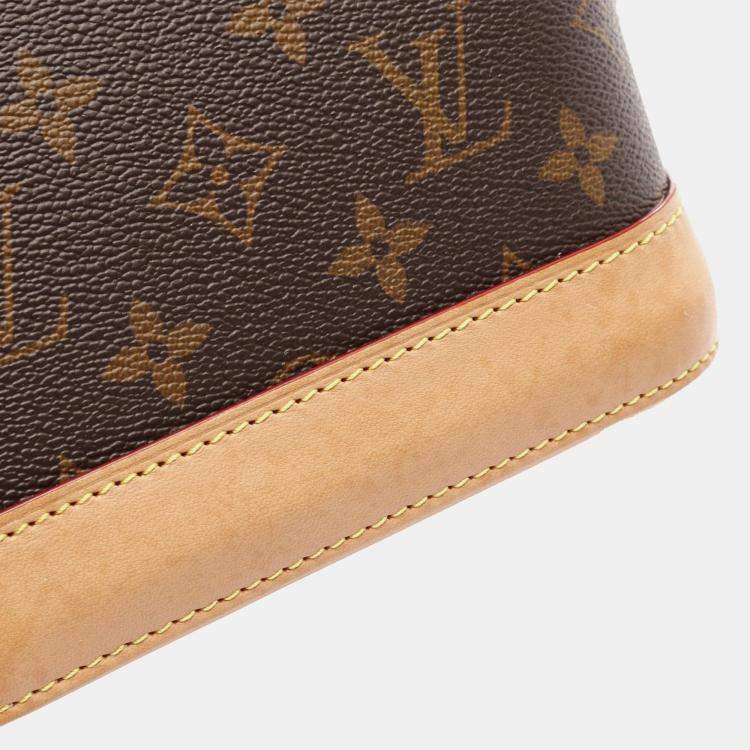 Pre Owned Louis Vuitton Brown Monogram Alma Backpack