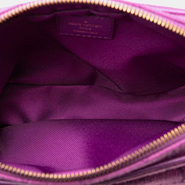 Pre Owned Louis Vuitton Purple Monogram Denim Outdoor Bumbag