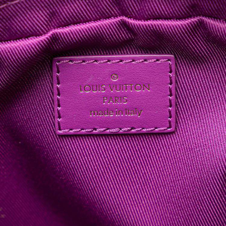 Pre Owned Louis Vuitton Purple Monogram Denim Outdoor Bumbag