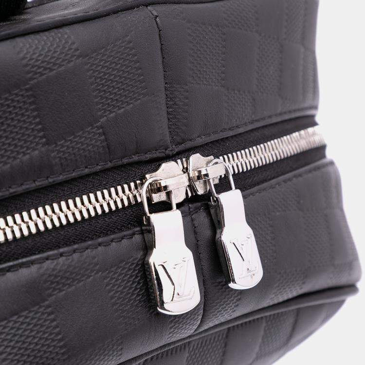Pre Owned Louis Vuitton Black Damier Infini Campus Calf Leather Backpack