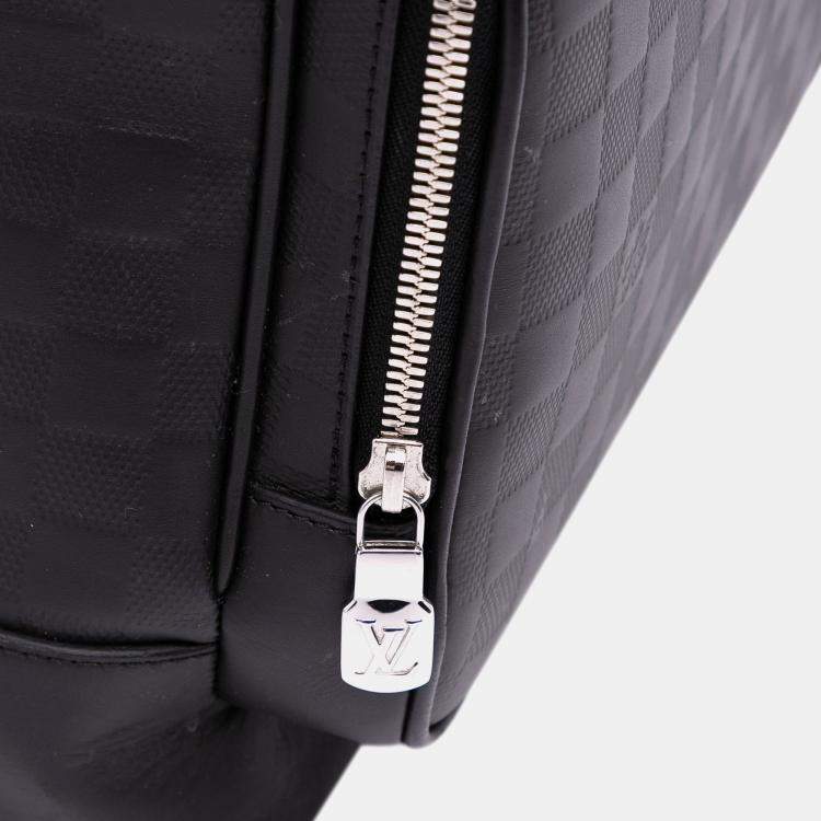 Pre Owned Louis Vuitton Black Damier Infini Campus Calf Leather Backpack