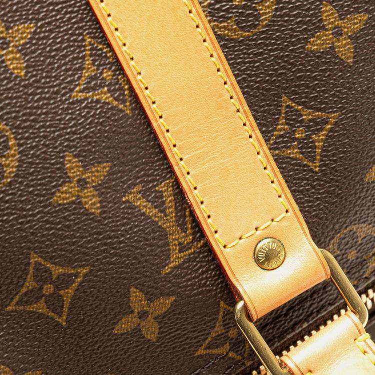 Pre Owned Louis Vuitton Brown Coated Canvas Monogram Keepall 45