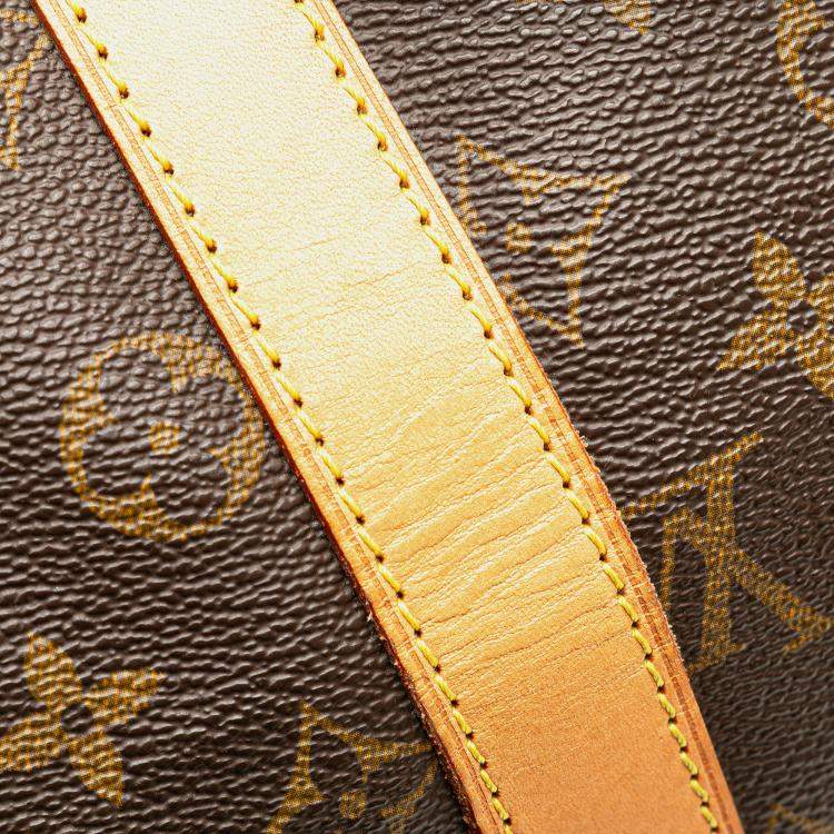 Pre Owned Louis Vuitton Brown Coated Canvas Monogram Keepall 45