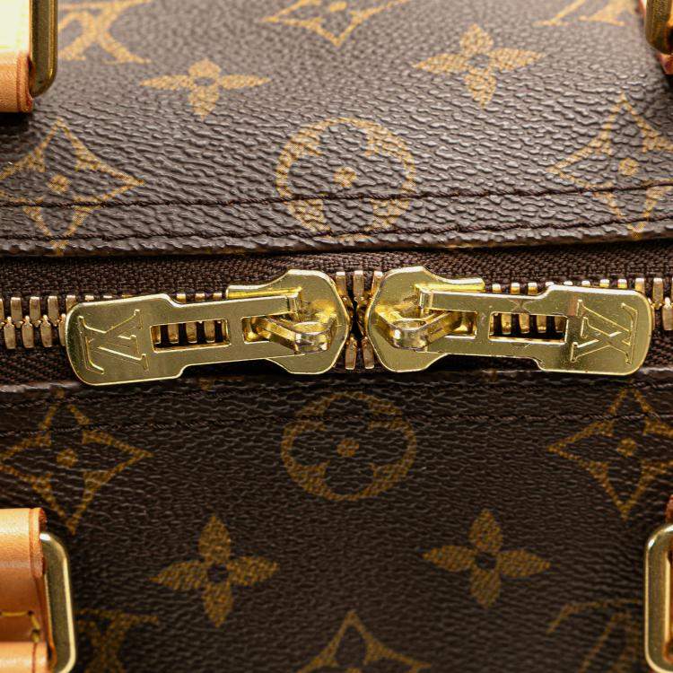 Pre Owned Louis Vuitton Brown Coated Canvas Monogram Keepall 45