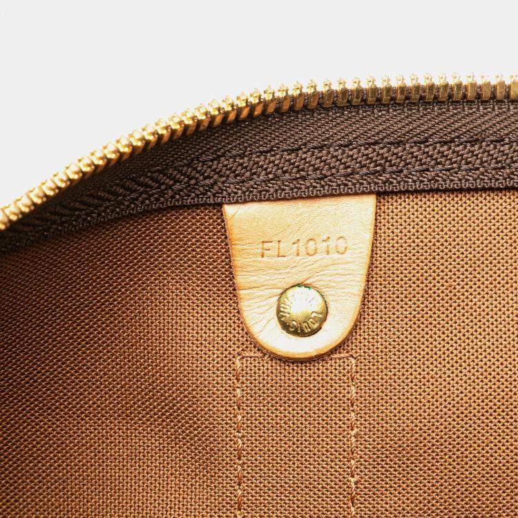 Pre Owned Louis Vuitton Brown Coated Canvas Monogram Keepall 45