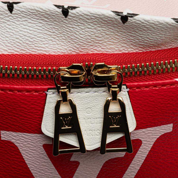 Pre Owned Louis Vuitton Red Monogram Giant Bumbag