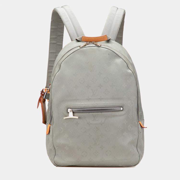 Pre Owned Louis Vuitton Monogram Titanium Backpack PM