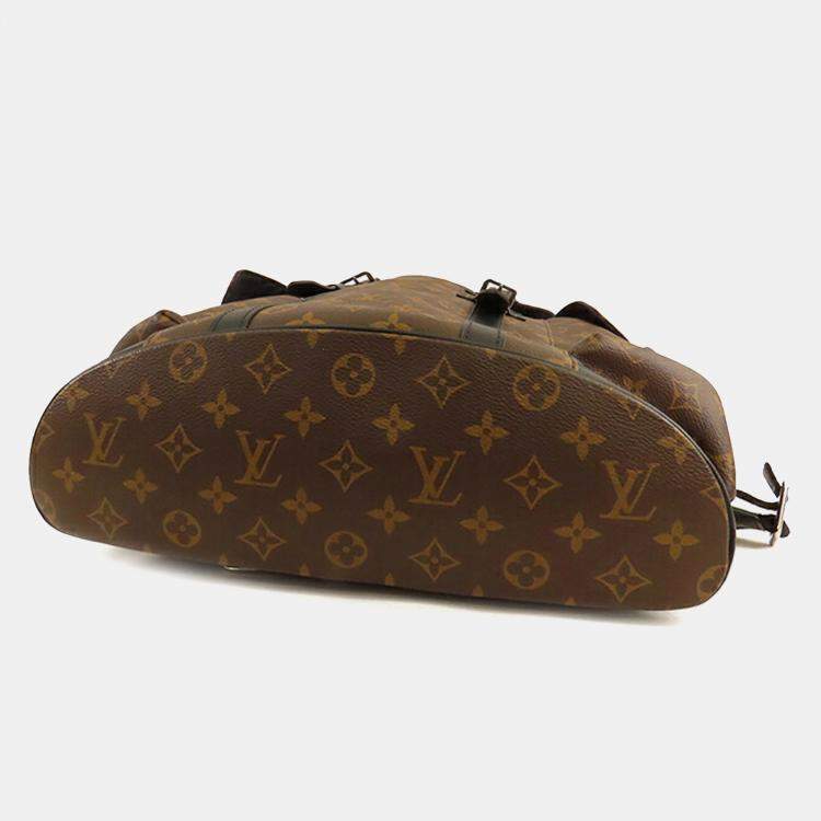 Pre Owned Louis Vuitton Monogram Macassar Christopher Backpack MM