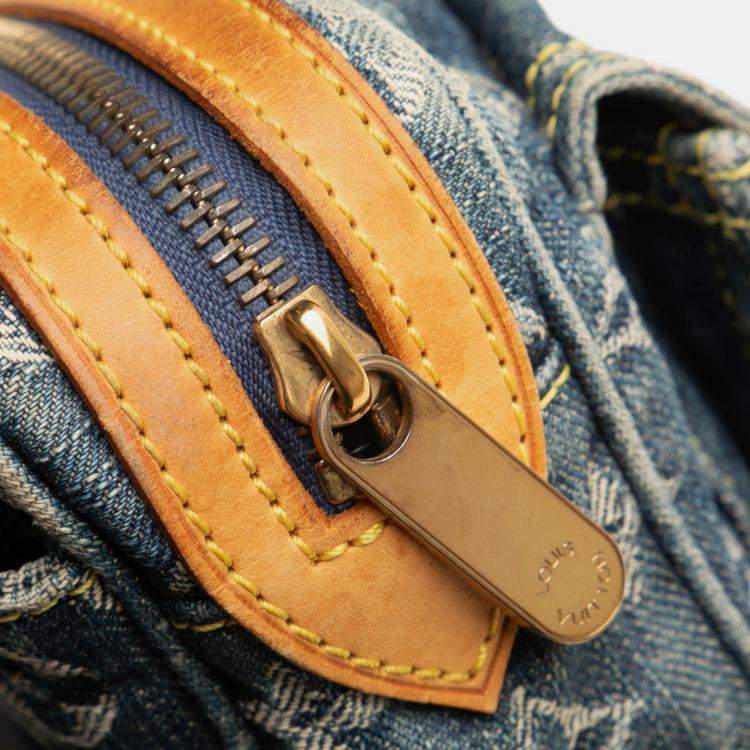 Pre Owned Louis Vuitton Monogram Blue Denim Bum Bag