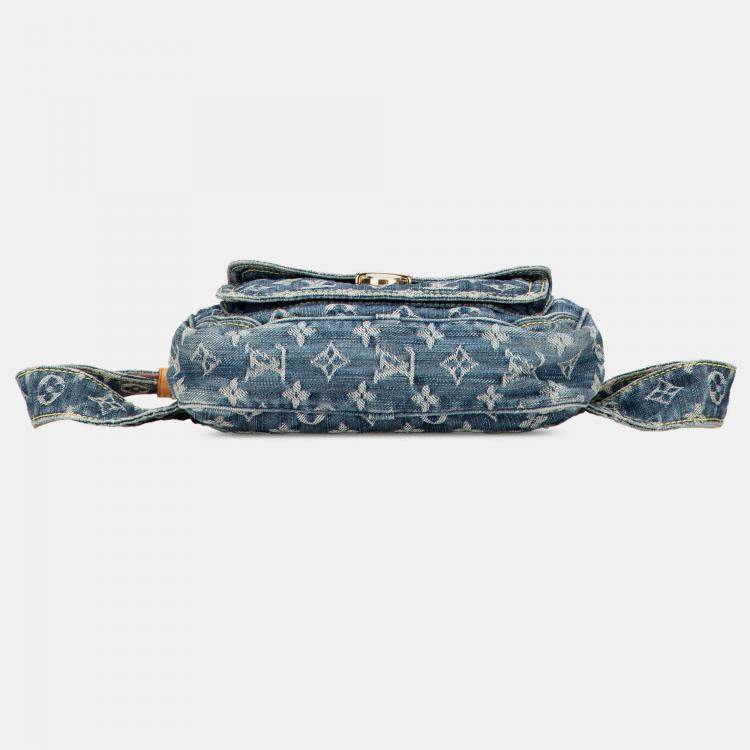 Pre Owned Louis Vuitton Monogram Blue Denim Bum Bag
