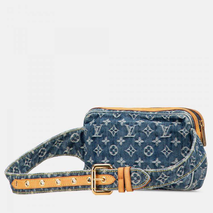Pre Owned Louis Vuitton Monogram Blue Denim Bum Bag