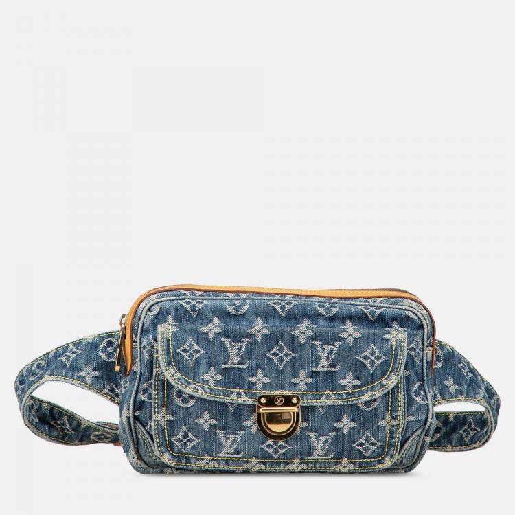 Pre Owned Louis Vuitton Monogram Blue Denim Bum Bag