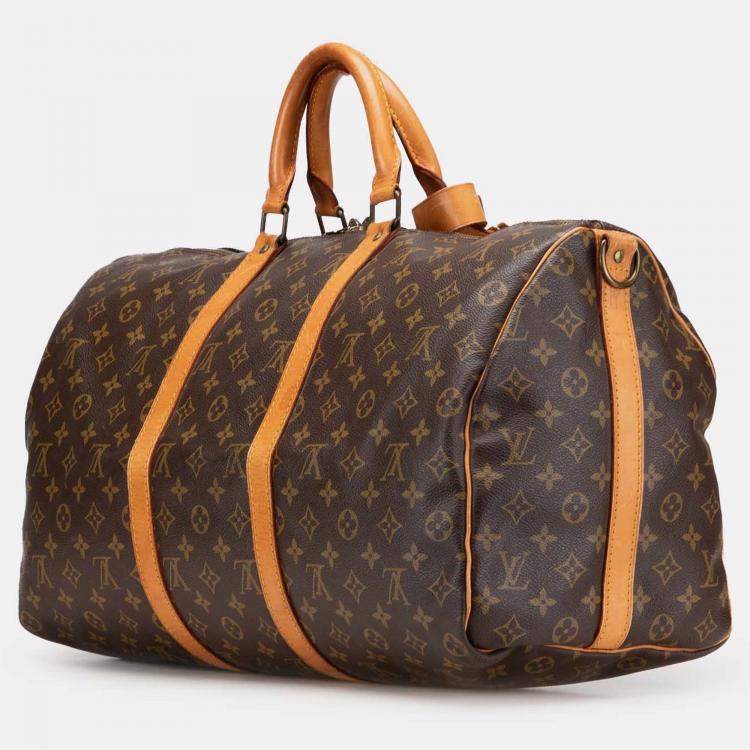 Pre Owned Louis Vuitton Monogram Keepall Bandouliere 50