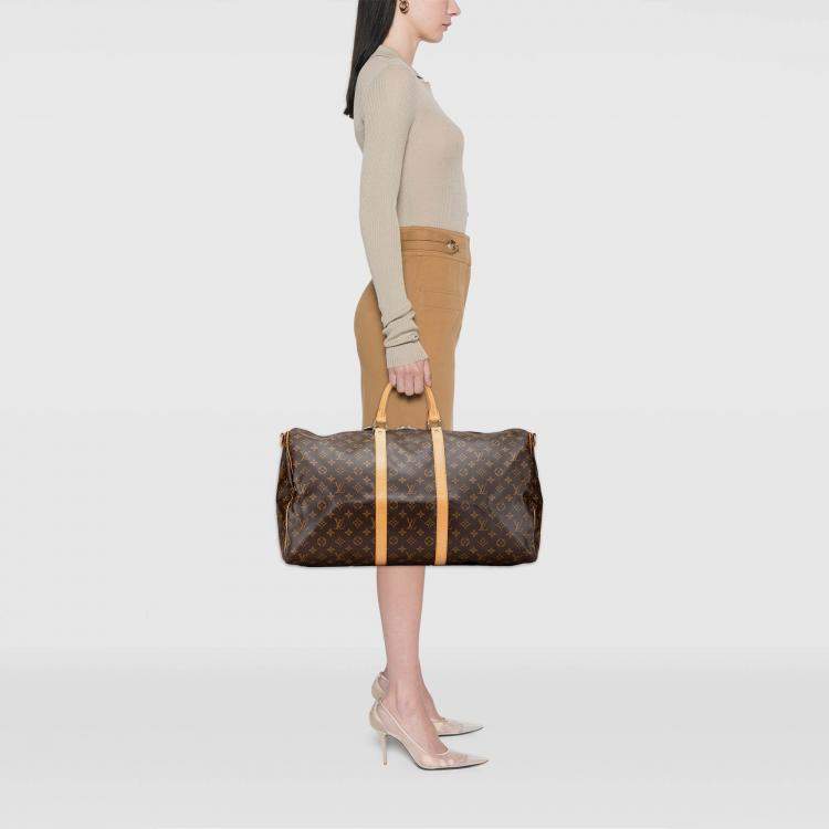Pre Owned Louis Vuitton Monogram Keepall Bandouliere 55