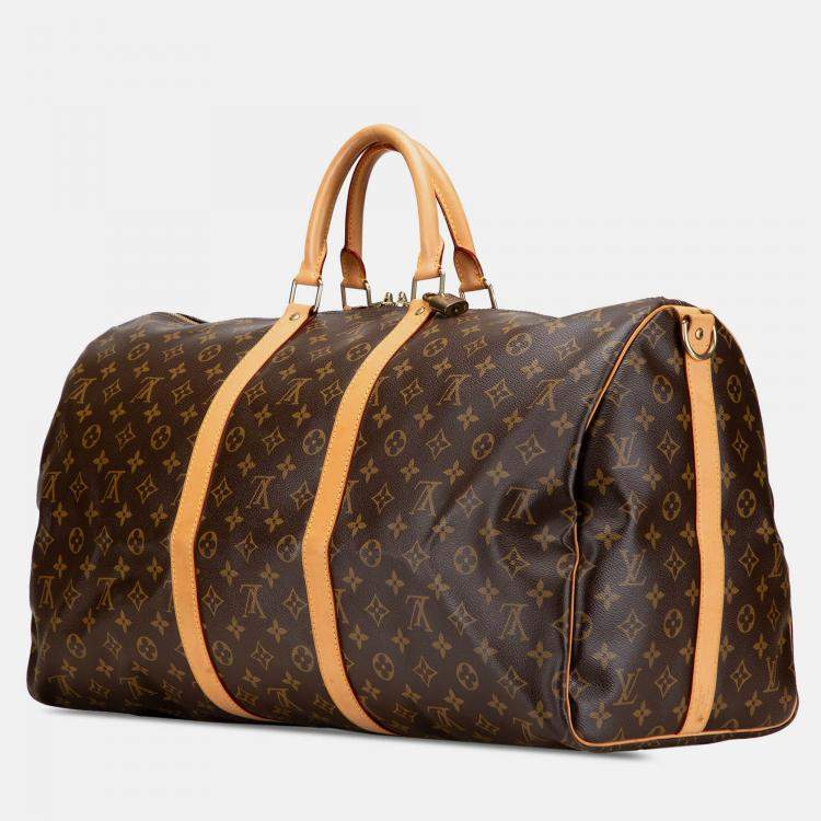 Pre Owned Louis Vuitton Monogram Keepall Bandouliere 55