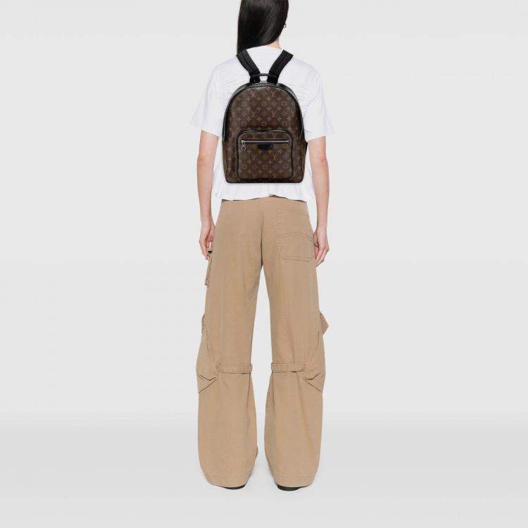 Pre Owned Louis Vuitton Brown Monogram Macassar Josh Backpack
