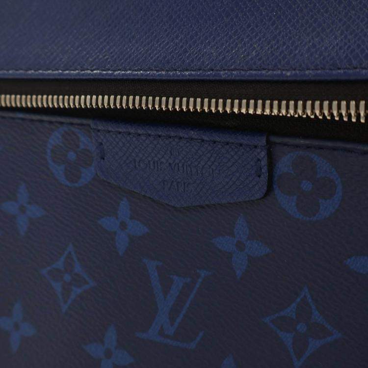 Pre Owned Louis Vuitton Blue Monogram Taigarama Discovery Backpack