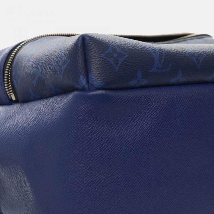 Pre Owned Louis Vuitton Blue Monogram Taigarama Discovery Backpack