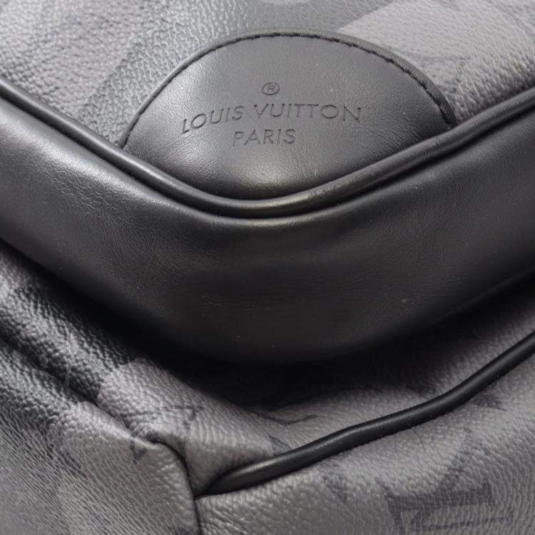 Pre Owned Louis Vuitton Grey Nigo Monogram Eclipse Stripes Heart Modular Utilitary Backpack