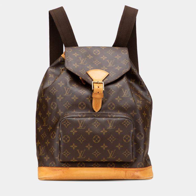 Pre Owned Louis Vuitton Brown Monogram Montsouris GM Backpack