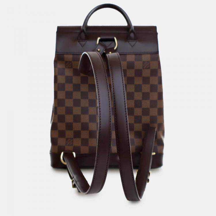 Pre Owned Louis Vuitton Damier Ebene Canvas Soho Backpack