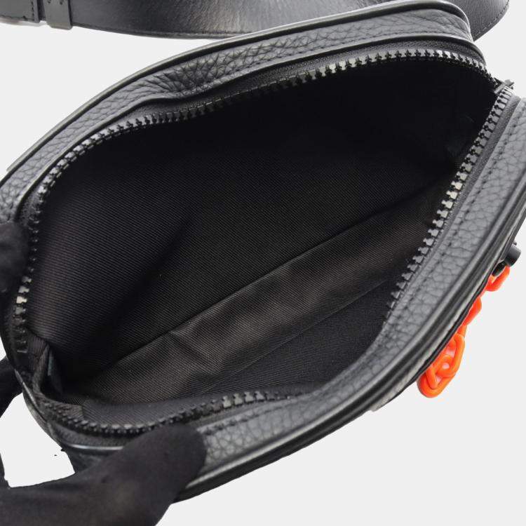 Pre Owned Louis Vuitton Black Monogram Taurillon Uniformes Solar Ray Soft Pochette Volga Belt Bag
