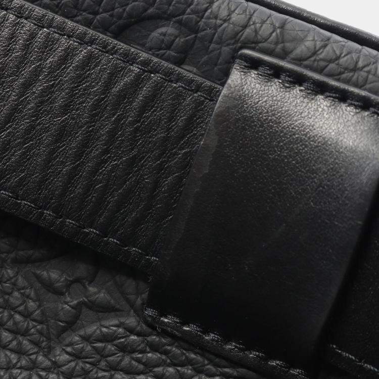 Pre Owned Louis Vuitton Black Monogram Taurillon Uniformes Solar Ray Soft Pochette Volga Belt Bag