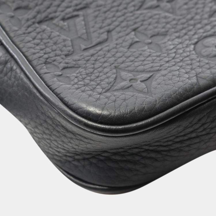 Pre Owned Louis Vuitton Black Monogram Taurillon Uniformes Solar Ray Soft Pochette Volga Belt Bag