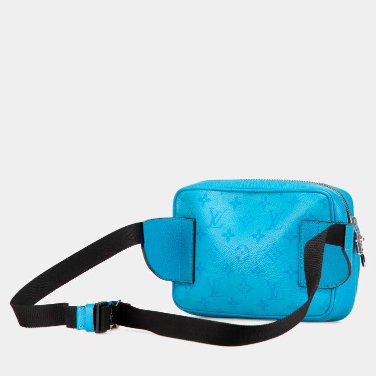 Pre Owned Louis Vuitton Blue Monogram Taigarama Outdoor Bumbag