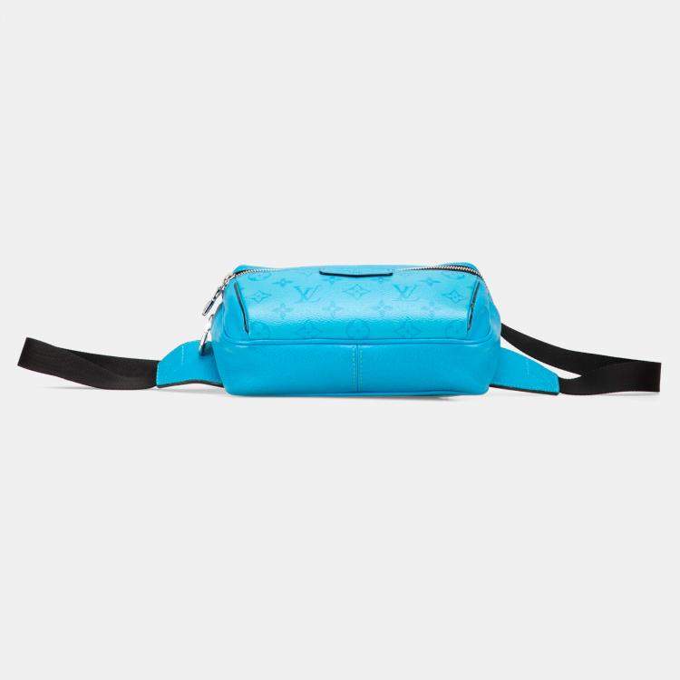 Pre Owned Louis Vuitton Blue Monogram Taigarama Outdoor Bumbag