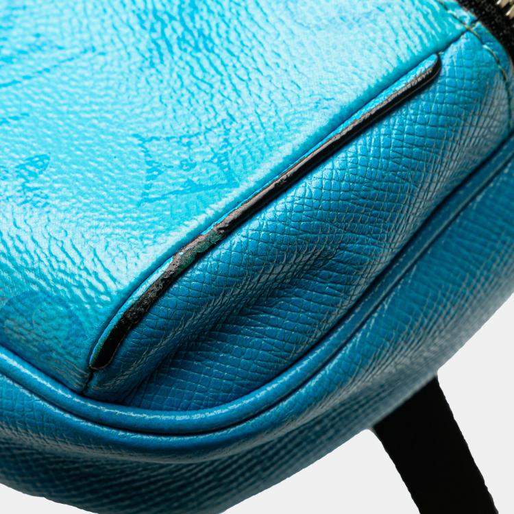 Pre Owned Louis Vuitton Blue Monogram Taigarama Outdoor Bumbag