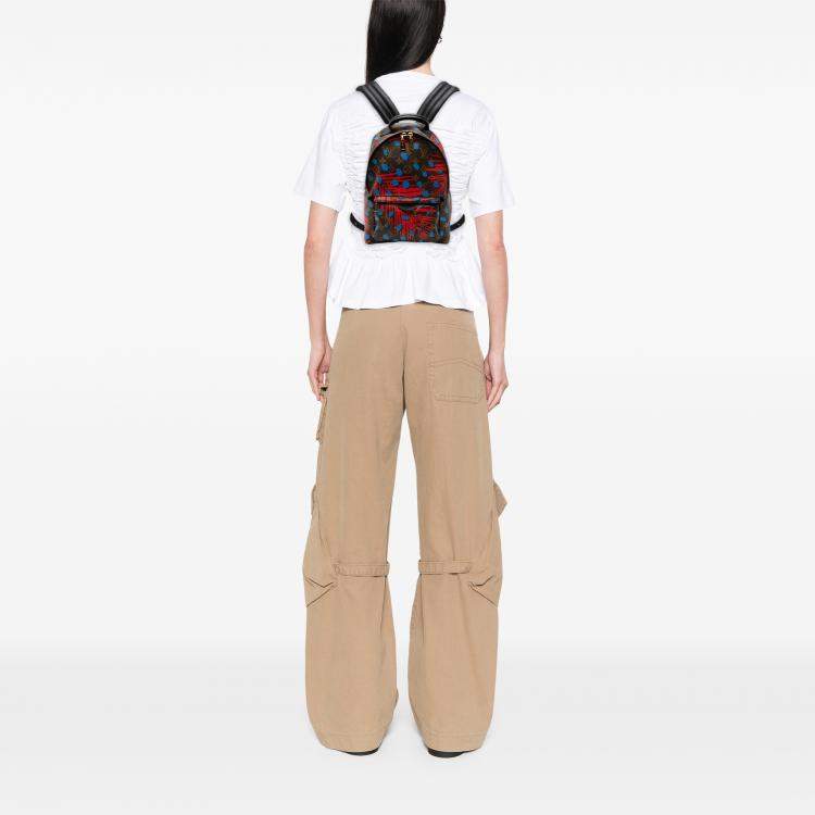 Pre Owned Louis Vuitton Palm Springs Monogram Jungle Dots PM Multicolor Monogram Canvas Backpack
