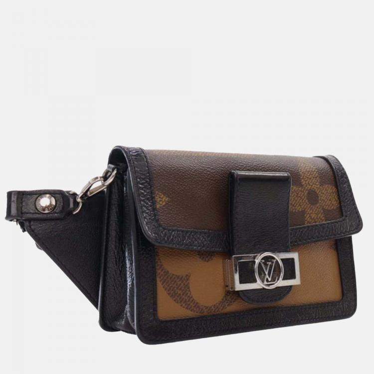 Pre Owned Louis Vuitton Brown Monogram Giant Reverse Dauphine