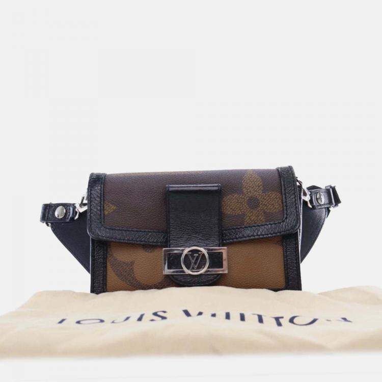 Pre Owned Louis Vuitton Brown Monogram Giant Reverse Dauphine