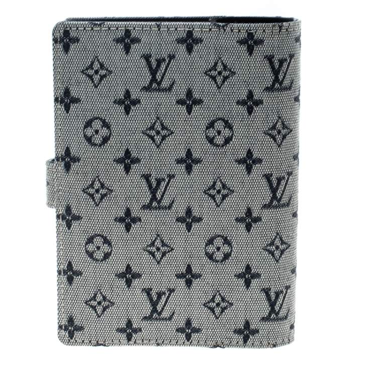 Pre Owned Louis Vuitton Grey Monogram Canvas Small Ring Agenda Cover