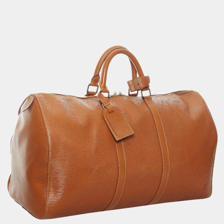 Pre Owned Louis Vuitton Brown Epi Keepall 50