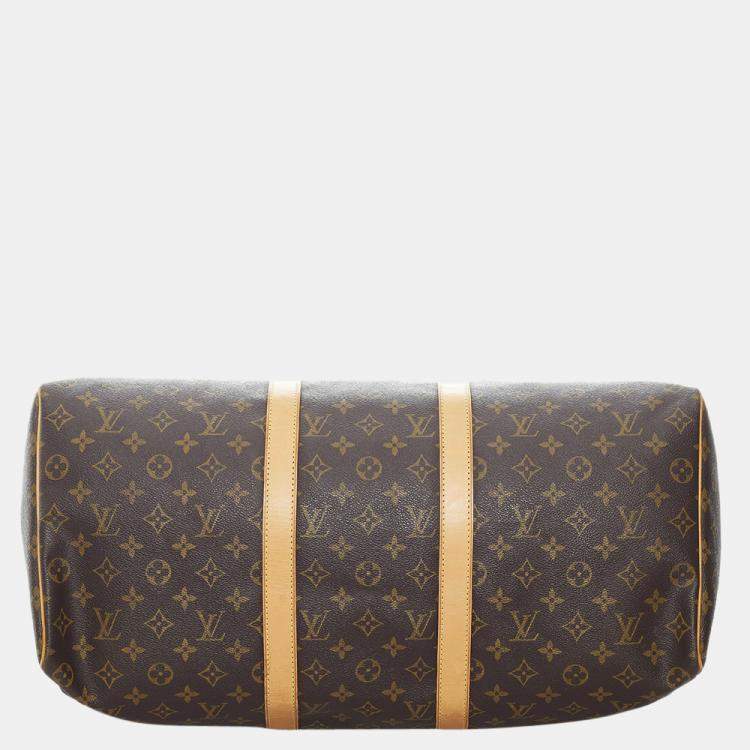 Pre Owned Louis Vuitton Brown Monogram Keepall 50