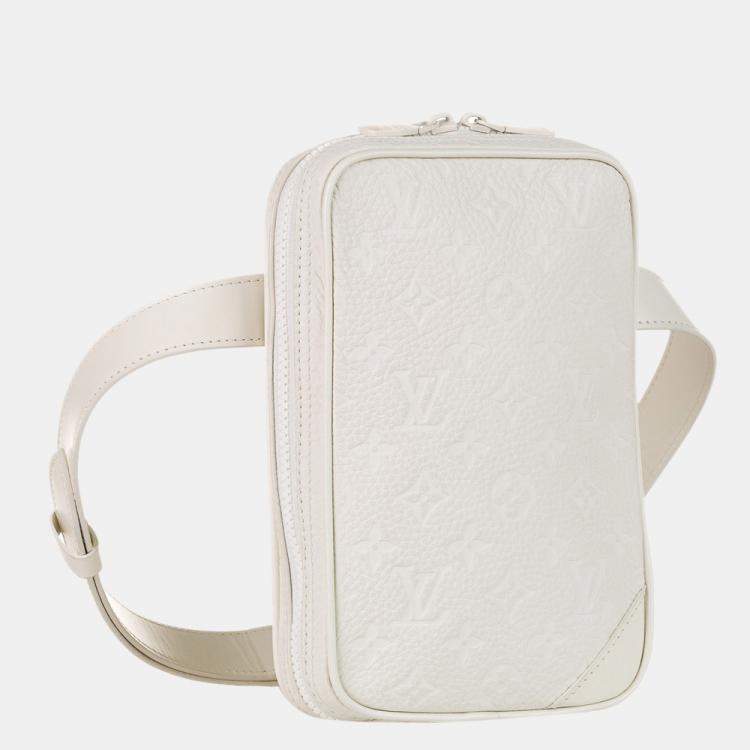 Louis Vuitton White Monogram Taurillon Utility Side Belt Bag Louis