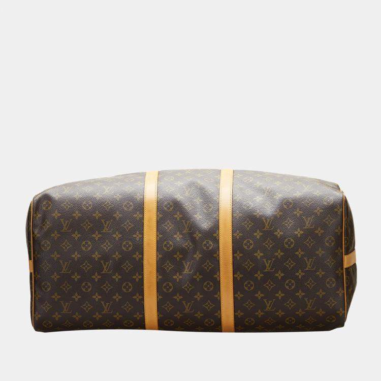 Pre Owned Louis Vuitton Brown Monogram Keepall Bandouliere 60
