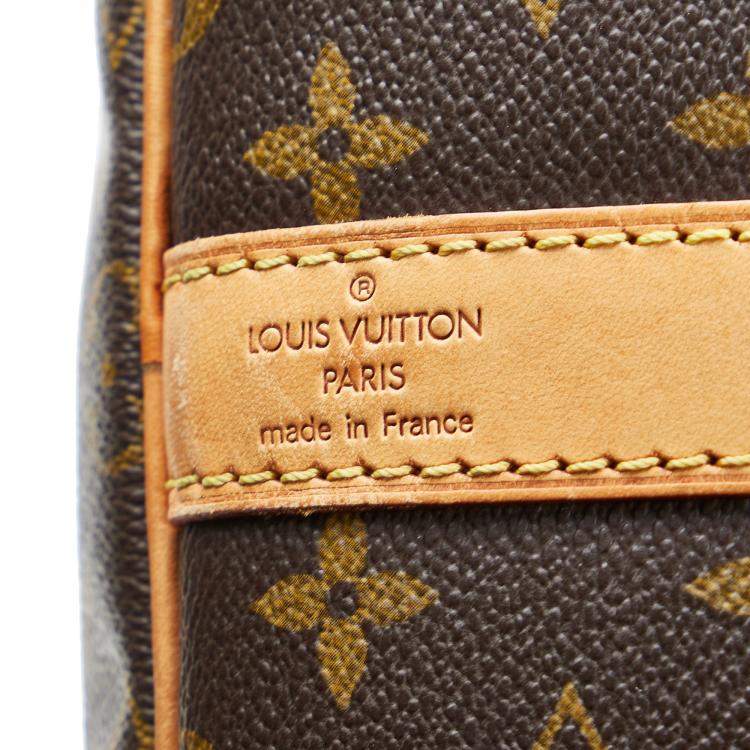 Pre Owned Louis Vuitton Brown Monogram Keepall Bandouliere 55