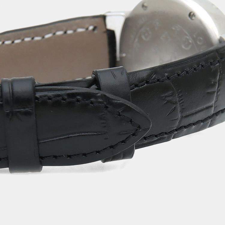 Pre Owned Louis Vuitton Tambour Forever Diamond Q121P Quartz Mother of Pearl Stainless Steel Womens Wristwatch 28 mm