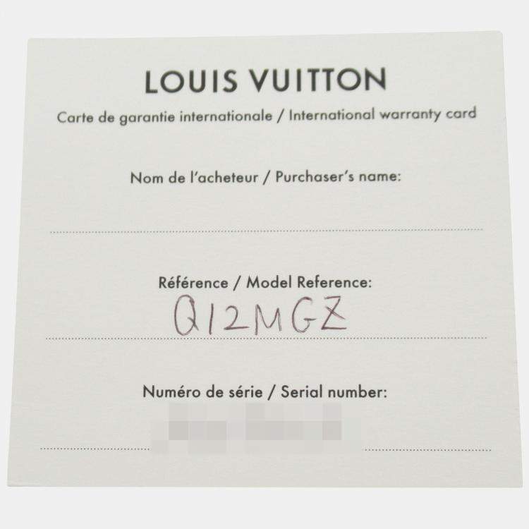 Pre Owned Louis Vuitton Tambour Q12MG Quartz Silver Stainless Steel Women's Wristwatch 28 mm