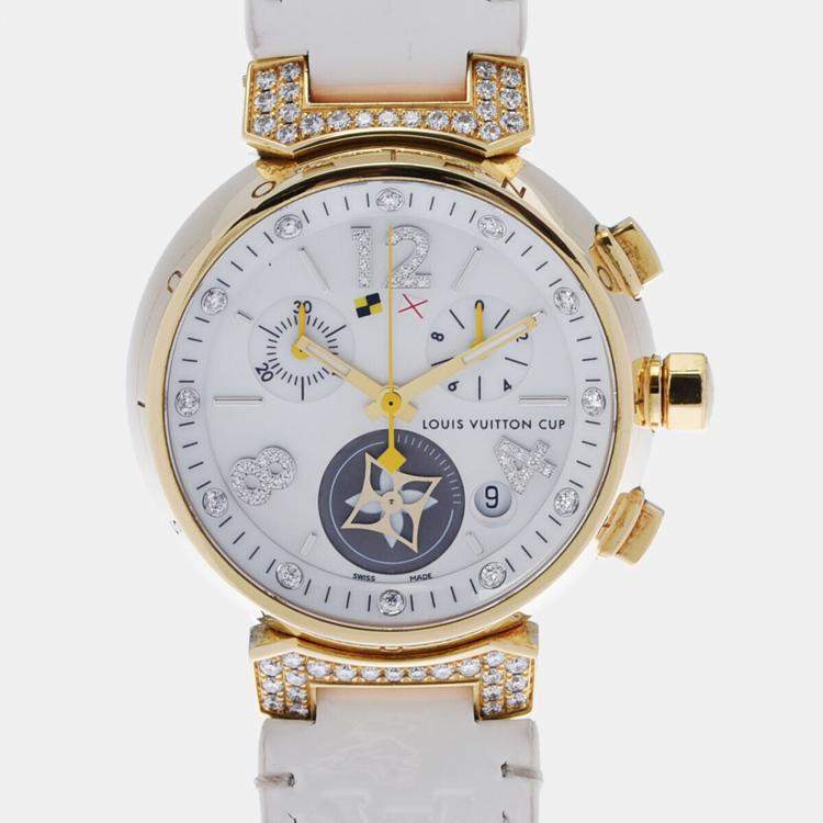 Louis Vuitton - Tambour Lovely Cup 34 Diamond Watch White