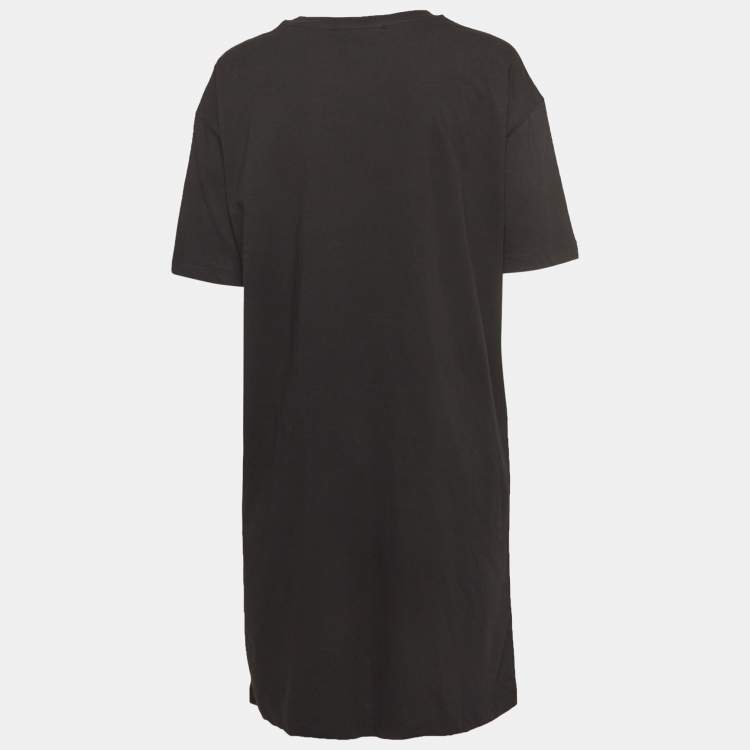 Pre Owned Love Moschino Black Logo Cotton T-Shirt M