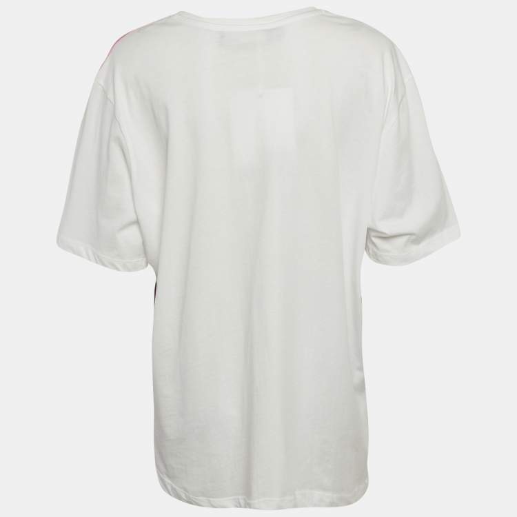 Pre Owned Love Moschino Pink Printed Jersey T-Shirt M