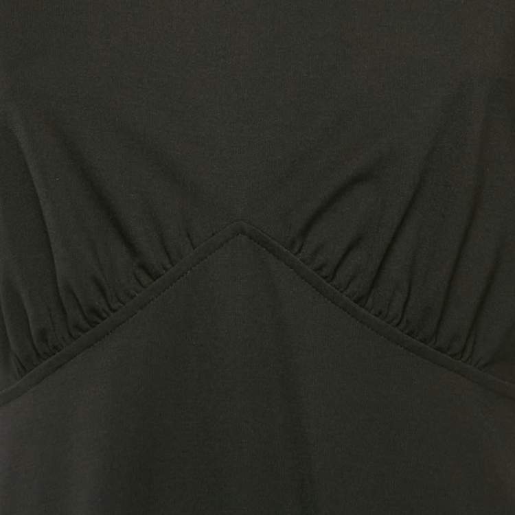Pre Owned Love Moschino Black Jersey Cut Out Detail Midi Dress L