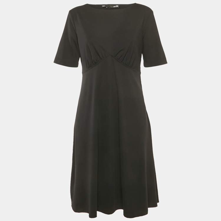 Pre Owned Love Moschino Black Jersey Cut Out Detail Midi Dress L