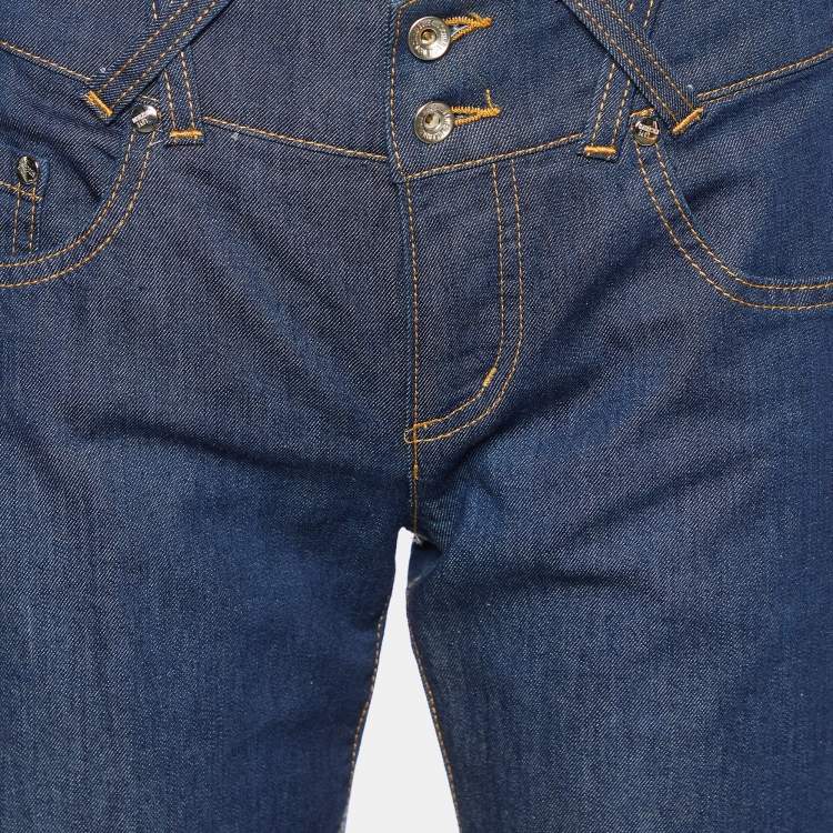 Pre Owned Love Moschino Blue Denim Wide Leg Jeans M